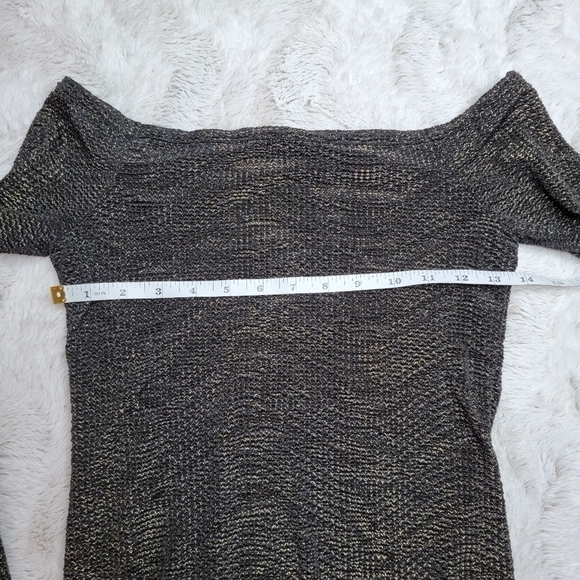 BCBGeneration Sparkle Tonight Off Shoulder Mini Dress Black Gold Size XXS - Picture 10 of 13